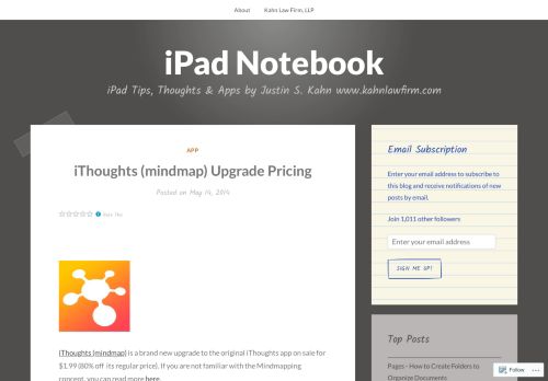 
                            13. iThoughts (mindmap) Upgrade Pricing – iPad Notebook