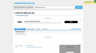 
                            4. ithute.smu.ac.za at WI. Blackboard Learn - Website Informer