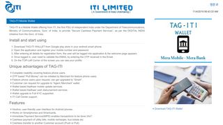 
                            1. ITI Limited TAG-ITI Wallet