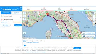 
                            10. Itinerário Roma - Genova - distância, tempo e custos – ViaMichelin