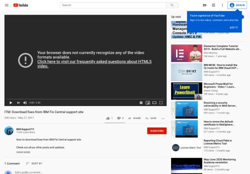 
                            10. ITM: Download fixes from IBM Fix Central support site - YouTube