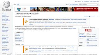 
                            8. ITM University (Gwalior) - Wikipedia