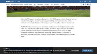 
                            5. ITMS – International Transfer Matching System - FIFA TMS