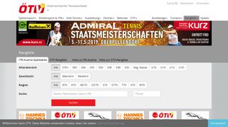 
                            2. ITN Austria Spielstärke: ÖTV - Österreichischer Tennisverband