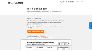 
                            9. ITR-1 Sahaj Form - TaxCloud India