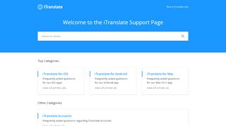 
                            2. iTranslate Support