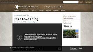 
                            10. It's a Love Thing | United Church of God