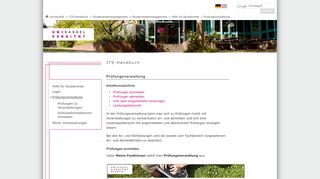 
                            5. ITS-Handbuch: Prüfungsverwaltung - Uni Kassel