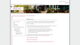 
                            8. ITS-Handbuch: Webkonferenz - Uni Kassel