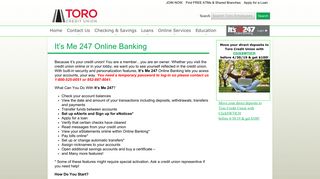 
                            13. It's Me 247 Online Banking | Toro FCU