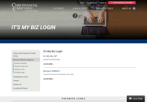 
                            11. It's My Biz Login | Chief Financial Credit Union | Dearborn, MI ...