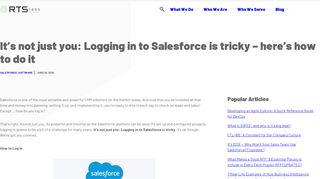 
                            10. It's not just you: Logging in to Salesforce is tricky - here's ... - RTS Labs