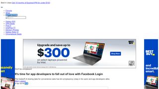 
                            11. It's time for app developers to fall out of love with Facebook Login ...