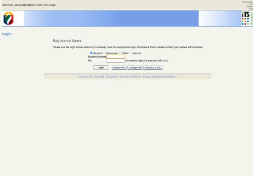 
                            9. ITS Web Interface - Central Johannesburg College