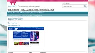 
                            10. ITS Web Team - University home page project - Brunel University