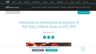 
                            12. Its4women.ie Announced as Sponsor of The Tracy Clifford Show on ...