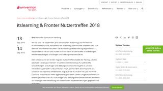 
                            10. itslearning & Fronter Nutzertreffen 2018 - Treffen Sie Univention ...