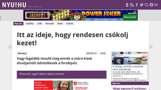 
                            12. Itt az ideje, hogy rendesen csókolj kezet! - Nyu.hu