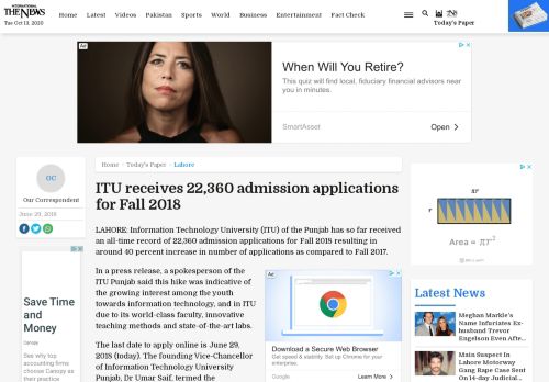 
                            8. ITU receives 22,360 admission applications for Fall 2018 | ...