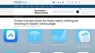 
                            12. iTunes Connect down for many users; nothing yet showing on Apple's ...