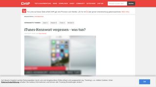 
                            6. iTunes-Kennwort vergessen - was tun? - CHIP