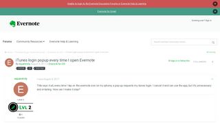 
                            1. iTunes login popup every time I open Evernote - Evernote for iOS ...