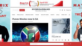 
                            11. iTunes Movies now in SA - MyBroadband