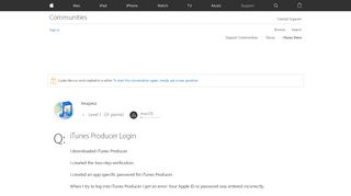 
                            4. iTunes Producer Login - Apple Community - Apple Discussions