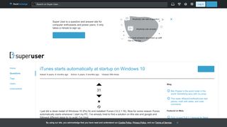 
                            12. iTunes starts automatically at startup on Windows 10 - Super User