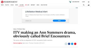 
                            11. ITV making an Ann Summers drama, obviously called Brief ...