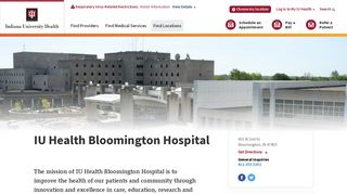 
                            6. IU Health Bloomington Hospital | IU Health