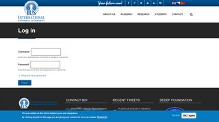 
                            3. IUS Web Site Login - International University of Sarajevo