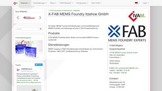 
                            8. IVAM - X-FAB MEMS Foundry Itzehoe GmbH