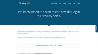 
                            5. I've been added to a staff roster, how do I log in to check my shifts ...