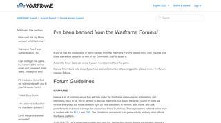 
                            10. I've been banned from the Warframe Forums! – WARFRAME Support