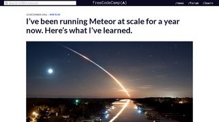 
                            12. I've been running Meteor at scale for a year now. Here's what I've ...