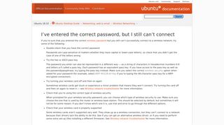 
                            6. I've entered the correct password, but I still can't connect - Ubuntu ...