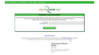 
                            5. I've forgotten my password - My Freecycle Network