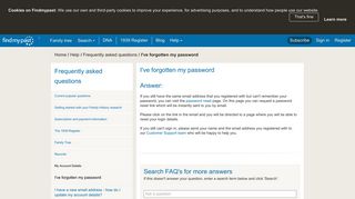 
                            10. I've forgotten my password - Trace your Family Tree Online ...