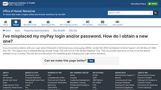 
                            10. I've misplaced my myPay login and/or password. How do I obtain a ...