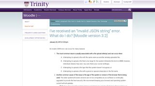 
                            12. I've received an “Invalid JSON string” error. What do I do? [Moodle ...