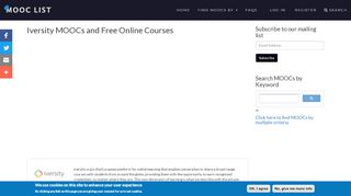 
                            13. Iversity MOOCs and Free Online Courses | MOOC List