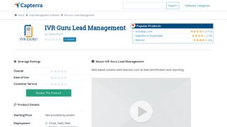 
                            8. IVR Guru Lead Management Reviews and Pricing - 2019 - Capterra