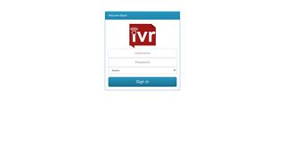 
                            2. IVR Manager Sign In