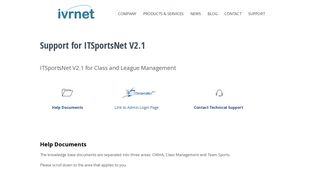 
                            5. Ivrnet Inc. | Support for ITSportsNet V2.1