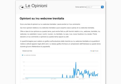 
                            9. Ivu Webcrew Trenitalia - Le Opinioni