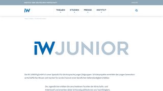 
                            8. IW JUNIOR | Institut der deutschen Wirtschaft