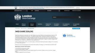 
                            5. IWeb Share Dealing - London Stock Exchange