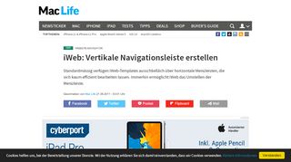 
                            12. iWeb: Vertikale Navigationsleiste erstellen | Mac Life