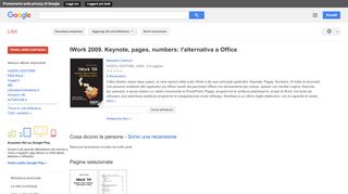 
                            10. IWork 2009. Keynote, pages, numbers: l'alternativa a Office